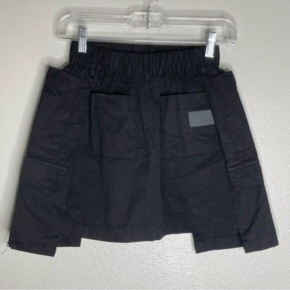 Carmar Women's Black Distressed Cargo Mini Skirt Size 8 New With Tags - Picture 5 of 12